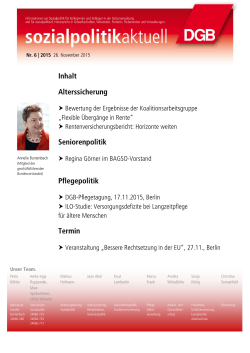 sozialpolitik aktuell 6/15 (PDF, 215 kB )
