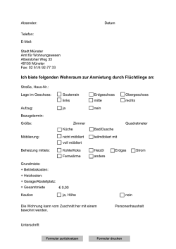 Ich biete folgenden Wohnraum zur Anmietung durch Fl&uuml;chtlinge an: