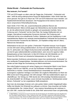 Global Brutal &ndash; Freihandel als Fluchtursache