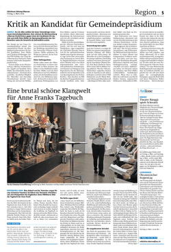 Eine brutal sch&ouml;ne Klangwelt f&uuml;r Anne Franks Tagebuch
