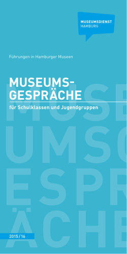 MUSEUMS- GESPRäCHE - Museumsdienst Hamburg