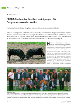 FERBA-Treffen der Zuchtvereinigungen für Bergrinderrassen im Wallis