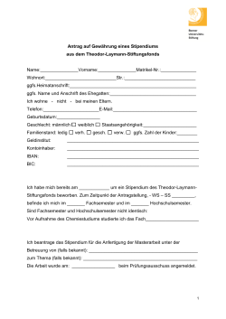 Antragsformular Theodor-Laymann-Stipendium