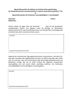 Eigenerkl&auml;rung &uuml;ber die Zahlung von