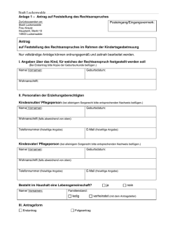 Stadt Luckenwalde Antrag