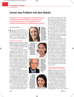 Immer das Problem mit dem Gehalt