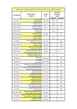 minimum maximum EN 14103 Ester-Gehalt Ester content % ( m / m
