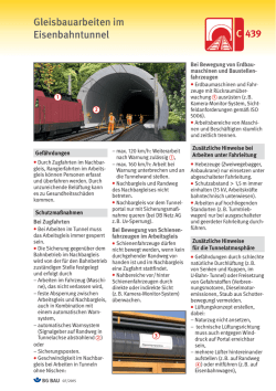 Gleisbauarbeiten im Eisenbahntunnel