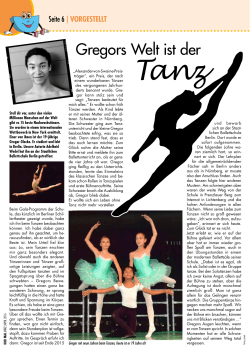 Gregors Welt ist der Tanz - Staatliche Ballettschule Berlin