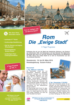 Die &bdquo;Ewige Stadt&ldquo;