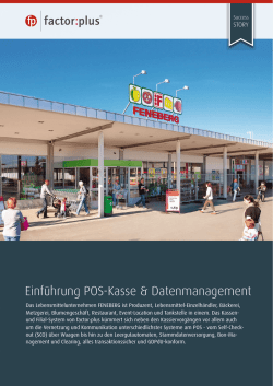 Einf&uuml;hrung POS-Kasse & Datenmanagement