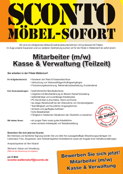 Kasse & Verwaltung - Sconto Möbel Sofort