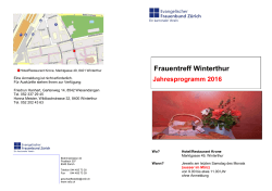 „Halt an, wo läufst du hin - Evangelischer Frauenbund Zürich