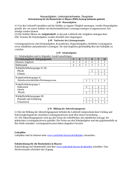 hausaufgaben leistungsnachweise