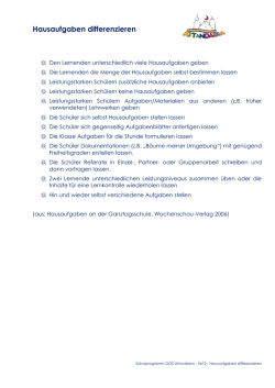 Hausaufgaben differenzieren