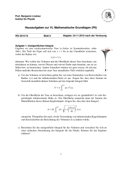 Hausaufgaben zur VL Mathematische Grundlagen (P0)