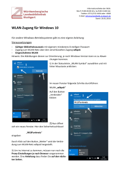 WLAN-Anleitung für Windows 10