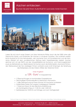 Aachen entdecken - Leonardo Hotels