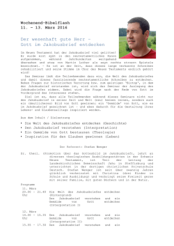 Gott im Jakobusbrief entdecken