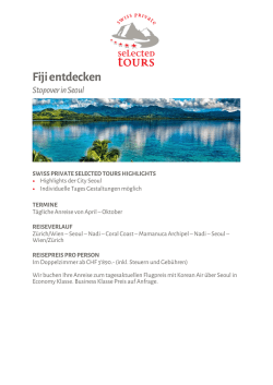 Fiji entdecken & Stopover in Seoul
