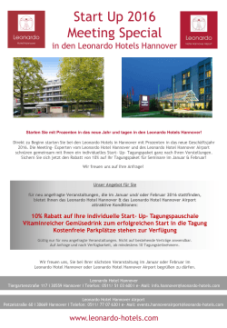 Meeting Special - Leonardo Hotels