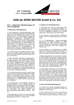 AGB der BÜRO MAYER GmbH & Co. KG