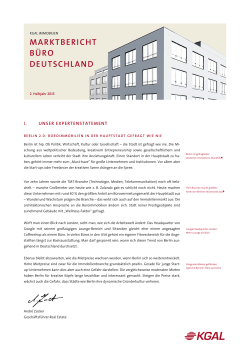 KGAL Marktbericht Immobilien Buero 2HJ 2015