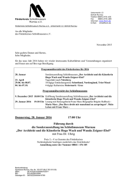 Donnerstag, 28. Januar 2016 17:00 Uhr F&uuml;hrung durch