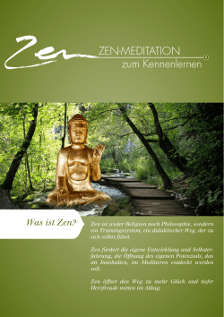 Flyer Zen-Meditation zum Kennenlernen