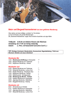Natur und Bergwelt kennenlernen bei einer geführten