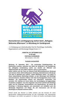 Kennenlernen und Begegnung stehen beim „Refugees Welcome Afternoon