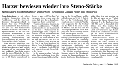 Harzer bewiesen wieder ihre Steno