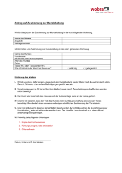 Antrag auf Zustimmung zur Hundehaltung