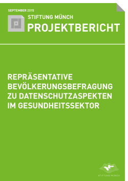 Projektbericht - Stiftung Münch