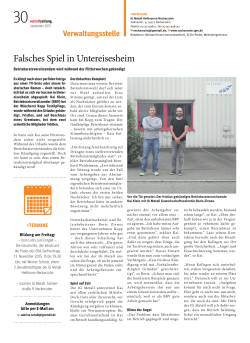 Falsches Spiel in Untereisesheim - IG Metall Heilbronn