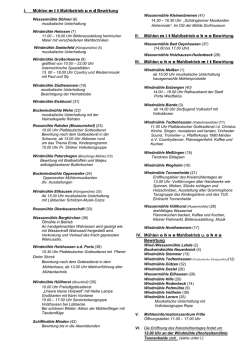 I. M&uuml;hlen m i t Mahlbetrieb u n d Bewirtung II: M&uuml;hlen m i t