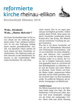 Kirchenblatt Oktober 2015 - Rheinau