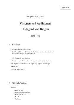 Visionen und Auditionen: Hildegard von Bingen