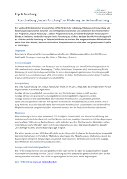 Impuls Forschung - Verbund Norddeutscher Universit&auml;ten