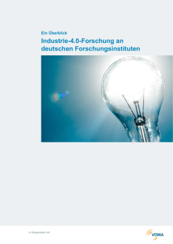 Industrie-4.0-Forschung an deutschen Forschungsinstituten