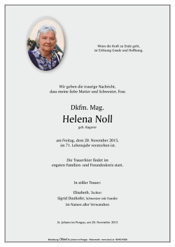 Helena Noll - Bestattung Sterzl