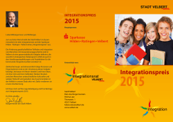 Flyer Integrationswettbwerb 2015
