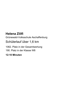 Helena Zilifi Schülerlauf über 1,6 km