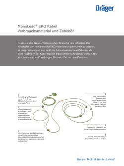 MonoLead® EKG Kabel Verbrauchsmaterial und Zubehör
