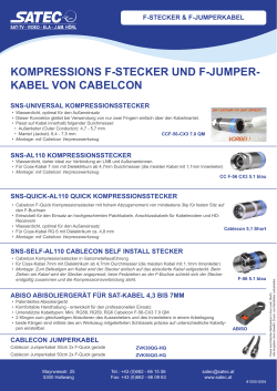 kompressions f-stecker und f-jumper- kabel von cabelcon