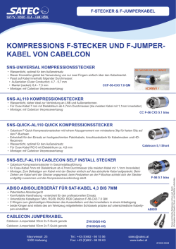 kompressions f-stecker und f-jumper- kabel von cabelcon