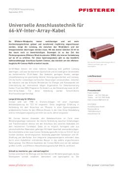 Universelle Anschlusstechnik für 66-kV-Inter-Array-Kabel