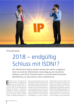 2018 – endgültig Schluss mit ISDN!?