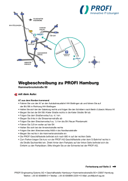 Wegbeschreibung zu PROFI Hamburg