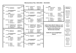 MinistrantInnen Plan: 08.02.2016 - 06.03.2016 Leider haben Martin